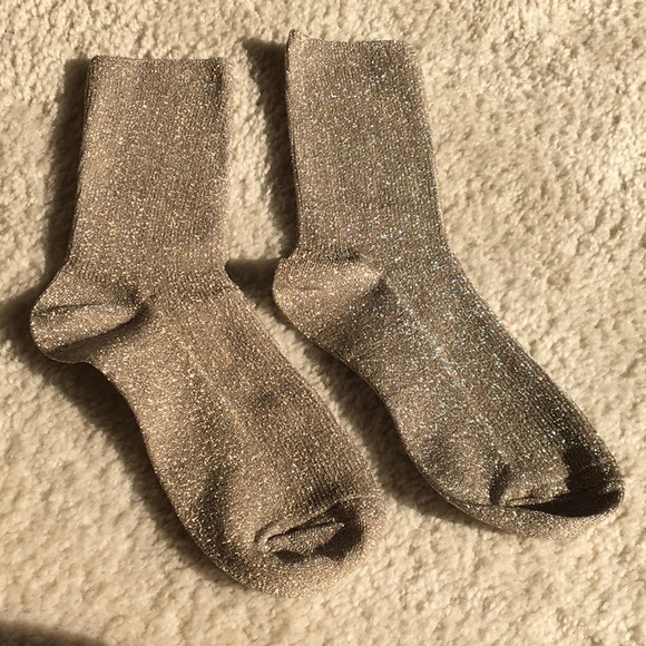 Free People Accessories - FREE PEOPLE/“CHAMPAGNE”GOLD SHIMMER SOCKS/NEW